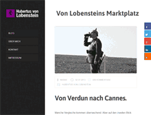 Tablet Screenshot of hubertusvonlobenstein.com